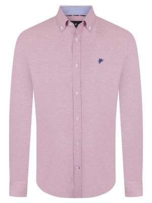 Μελανζέ πουκάμισο τζιν Denim Culture ροζ