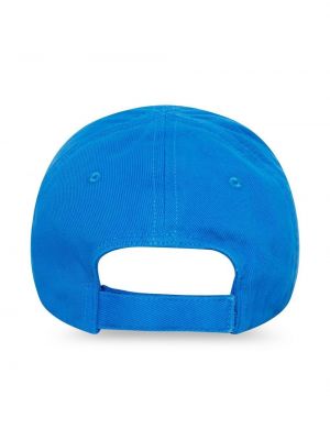 Haftowana czapka z daszkiem Balenciaga niebieska