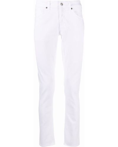 Smal skinny fit-jeans Dondup vit