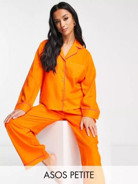 Рубашка из модала Asos оранжевая