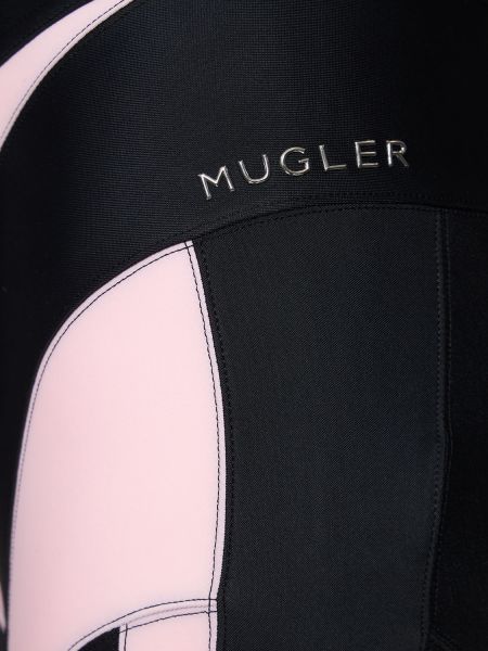 Tylové legíny jersey Mugler černé