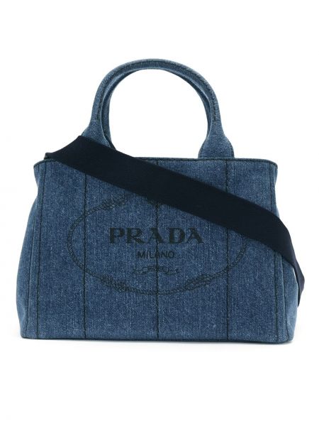 Rund bag Prada blå