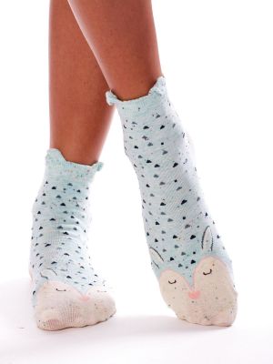 Ponožky s potlačou Fashionhunters sivá