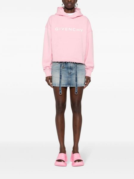 Raštuotas medvilninis džemperis su gobtuvu Givenchy