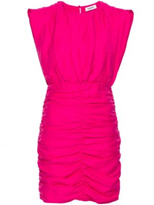 Drapované mini šaty Sandro růžové