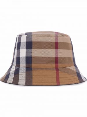 Карирана шапка с принт Burberry