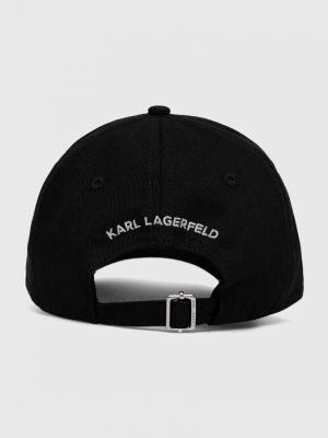 Bombažna kapa Karl Lagerfeld črna