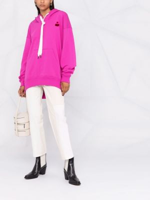Sudadera con capucha Isabel Marant étoile rosa