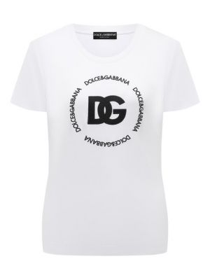 Хлопковая футболка Dolce & Gabbana белая