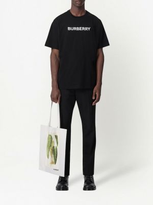T-shirt aus baumwoll mit print Burberry schwarz