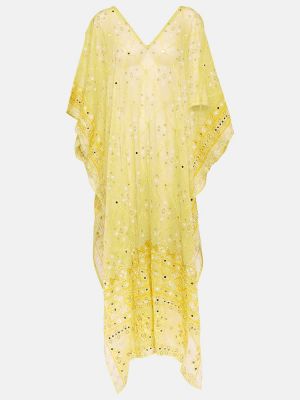 Bavlněné dlouhé šaty Juliet Dunn Žluté