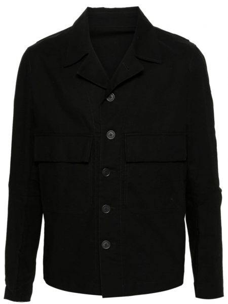 Bavlnená dlhá košeľa na gombíky Ann Demeulemeester čierna