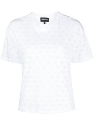 Majica s potiskom Emporio Armani bela