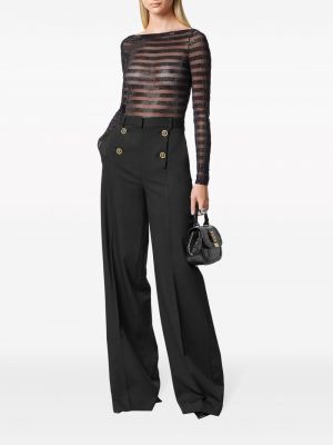 Kalhoty relaxed fit Versace černé