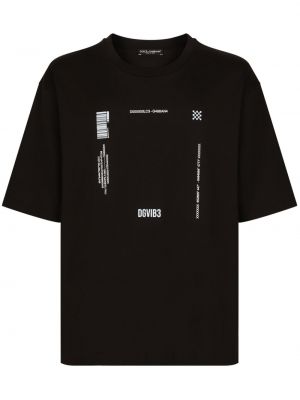 Kokvilnas t-krekls ar apdruku Dolce & Gabbana Dg Vibe