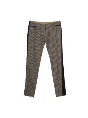 Spodnie wełniane Celine Vintage brązowe