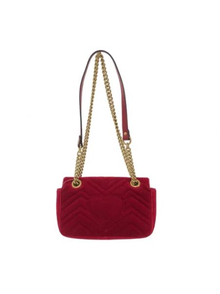 Aksamitna torebka Gucci Vintage czerwona
