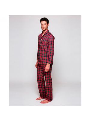 Pijama a cuadros Mirto rojo