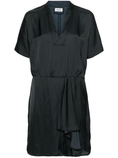 Satynowa sukienka mini Zadig&voltaire czarna