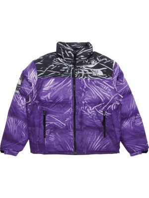 Куртка с принтом Supreme фиолетовая
