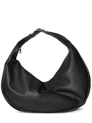 Δερμάτινη τσάντα shopper Janessa Leone μαύρο