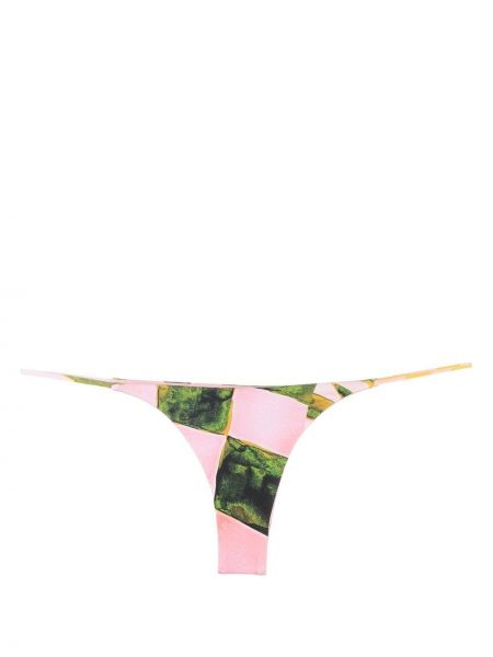 Bikini z abstraktnimi vzorci Louisa Ballou roza