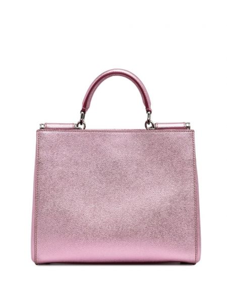 Δερμάτινη τσάντα Dolce & Gabbana Pre-owned ροζ