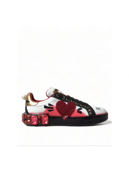 Sneakersy w serca Dolce And Gabbana białe