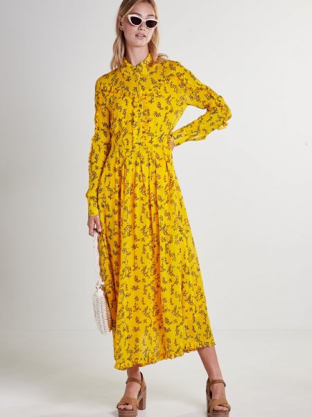 Sukienka długa Lala Berlin żółta
