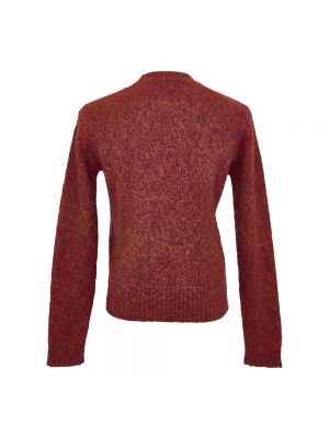 Sweter z okrągłym dekoltem Jil Sander czerwony