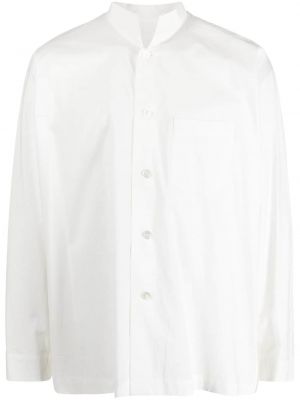 Chemise plissée en plume Homme Plissé Issey Miyake blanc
