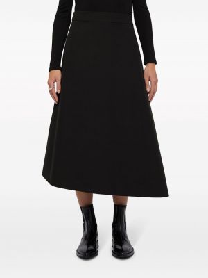 Asymetrické midi sukně Jil Sander černé