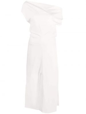 Krepové dlouhé šaty Proenza Schouler bílé