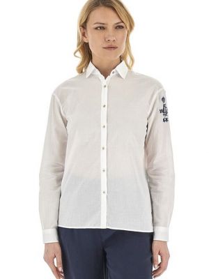 Mušelínová bavlněná košile La Martina bílá