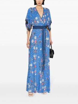 Sukienka długa Dvf Diane Von Furstenberg niebieska