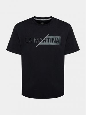 Priliehavé tričko La Martina čierna