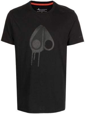 Majica s potiskom Moose Knuckles črna