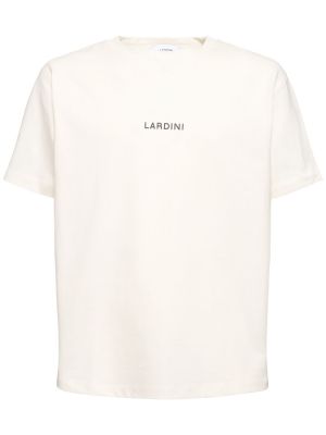 Βαμβακερή μπλούζα Lardini λευκό