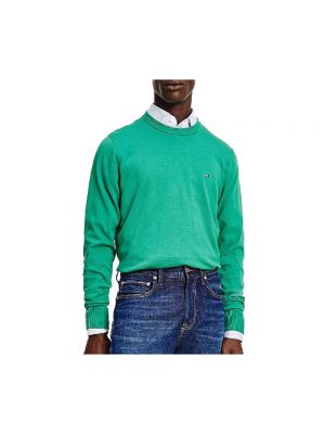 Jersey de algodón de tela jersey clásico Tommy Hilfiger verde