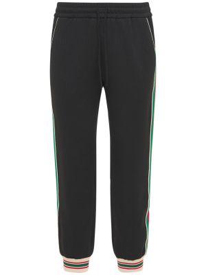 Pantalon de joggings en jersey en jacquard Gucci noir