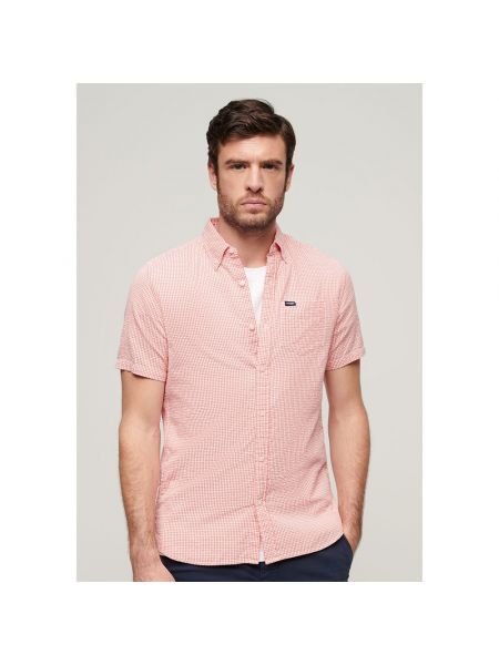 Рубашка с коротким рукавом Superdry розовая