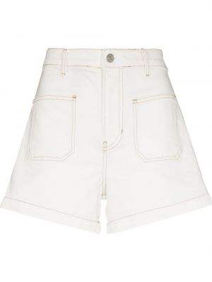 Høy midje jeans-shorts Reformation hvit