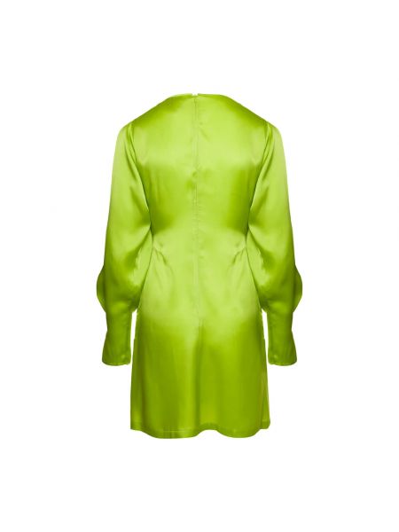 Jedwabna sukienka mini z dekoltem w serek Semicouture zielona