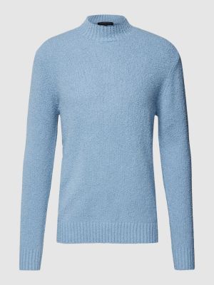 Dzianinowy sweter ze stójką Drykorn niebieski