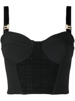 Crop top Elisabetta Franchi svart