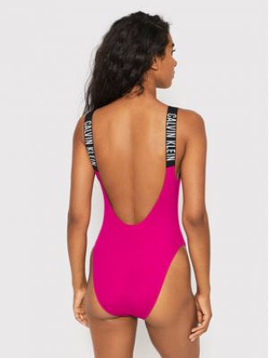 Jednodílné plavky Calvin Klein Swimwear růžové