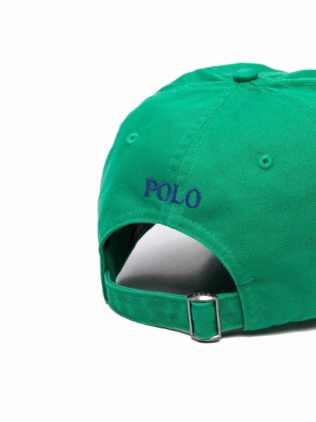 Tikitud kašmiirist tikitud nokamüts Polo Ralph Lauren roheline