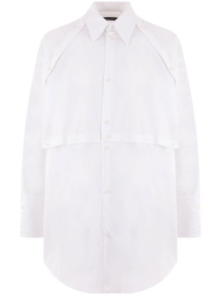Памучна дълга риза Federico Cina бяло