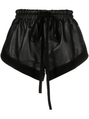 Pantalones cortos con cordones Saint Laurent negro