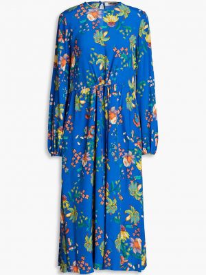Платье миди в цветочек с принтом Diane Von Furstenberg синий